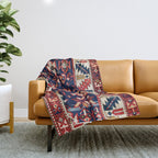 Genje Central Caucasus Rug Print Throw Blanket Gallery Image 1