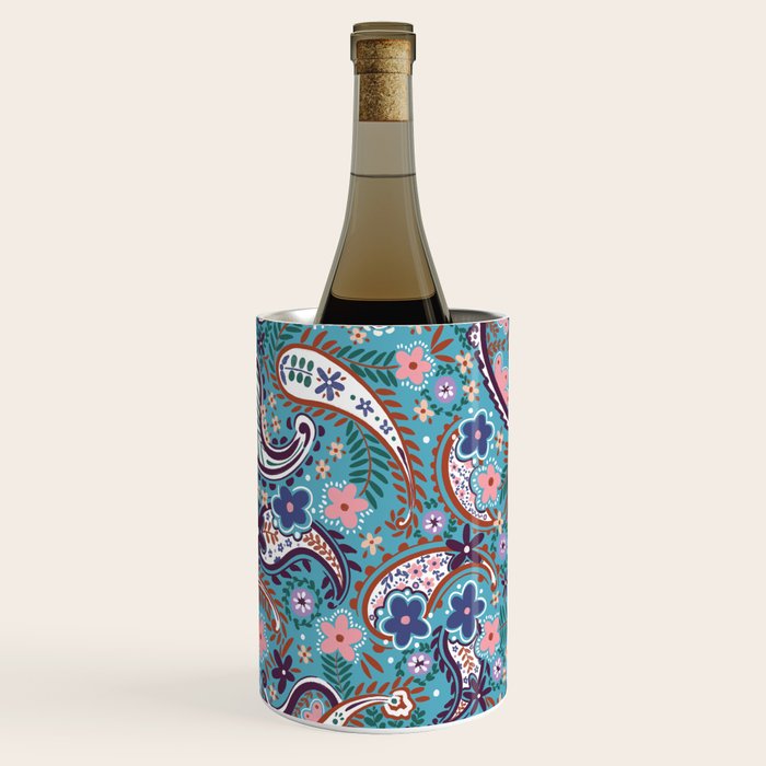 Whimsical Paisley Dance Wine Chiller Gallery Image 1