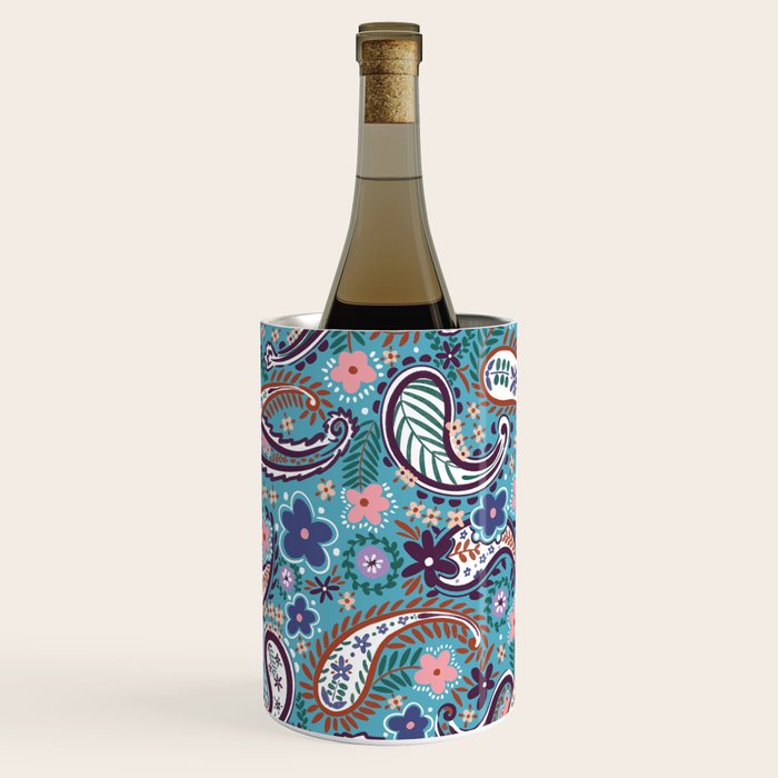 Whimsical Paisley Dance Wine Chiller Gallery Image 2