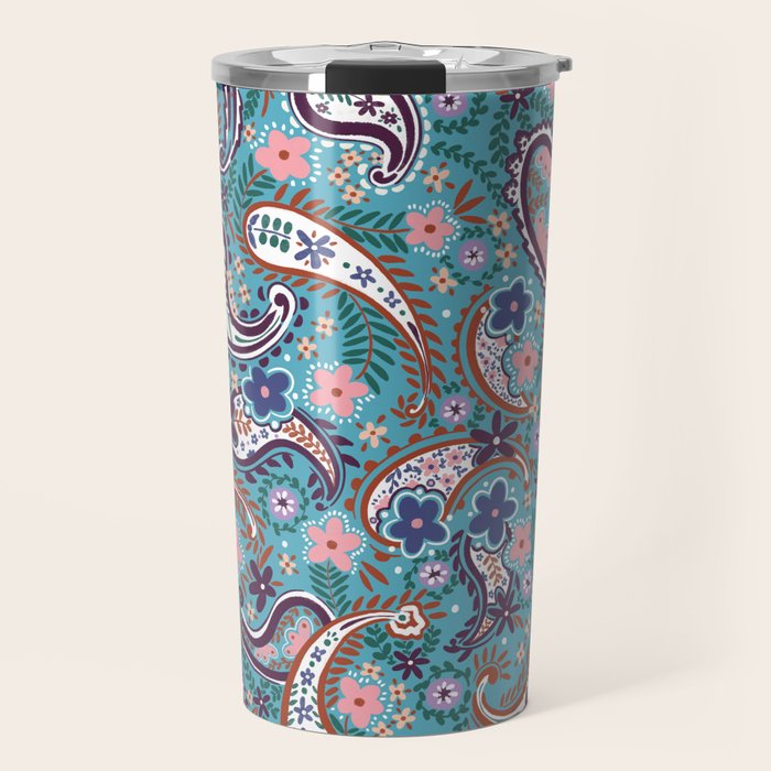 Whimsical Paisley Dance Travel Mug Gallery Image 1