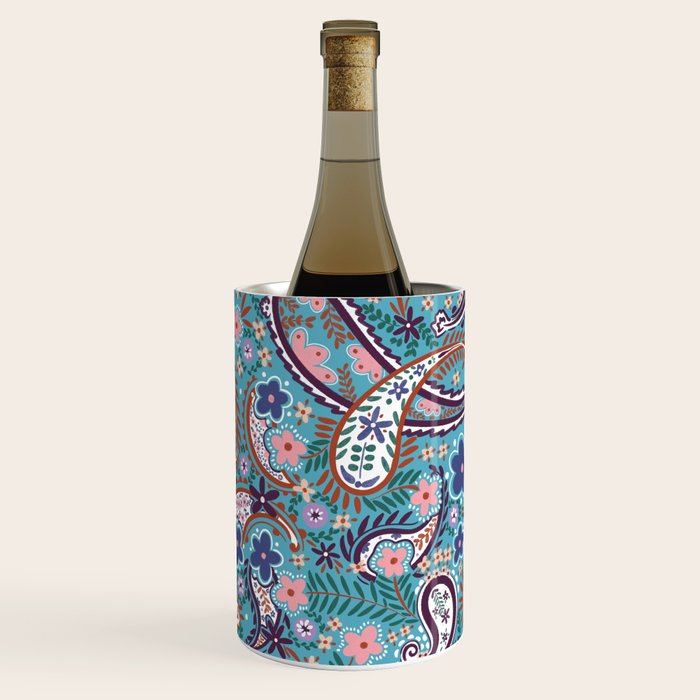 Whimsical Paisley Dance Wine Chiller Gallery Image 3