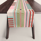 Vintage Striped Geometric Table Runner Gallery Image 1