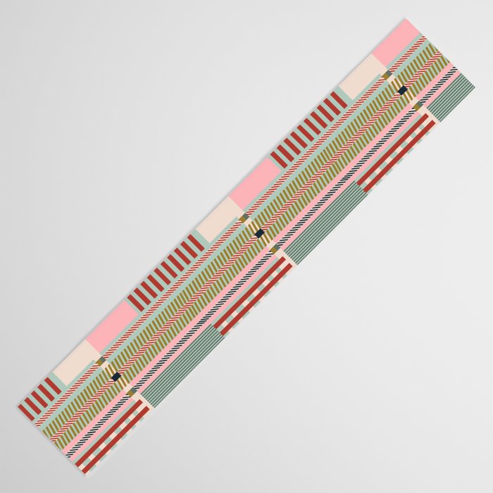 Vintage Striped Geometric Table Runner Gallery Image 3