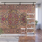 Esfahan Antique Floral Persian Rug Print Wall Mural Gallery Image 1