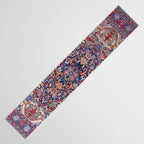 Antique Ornate Plum Spice Persian Kirman Rug Table Runner Gallery Image 3