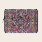 Antique Ornate Plum Spice Persian Kirman Rug Laptop Sleeve Gallery Image 1