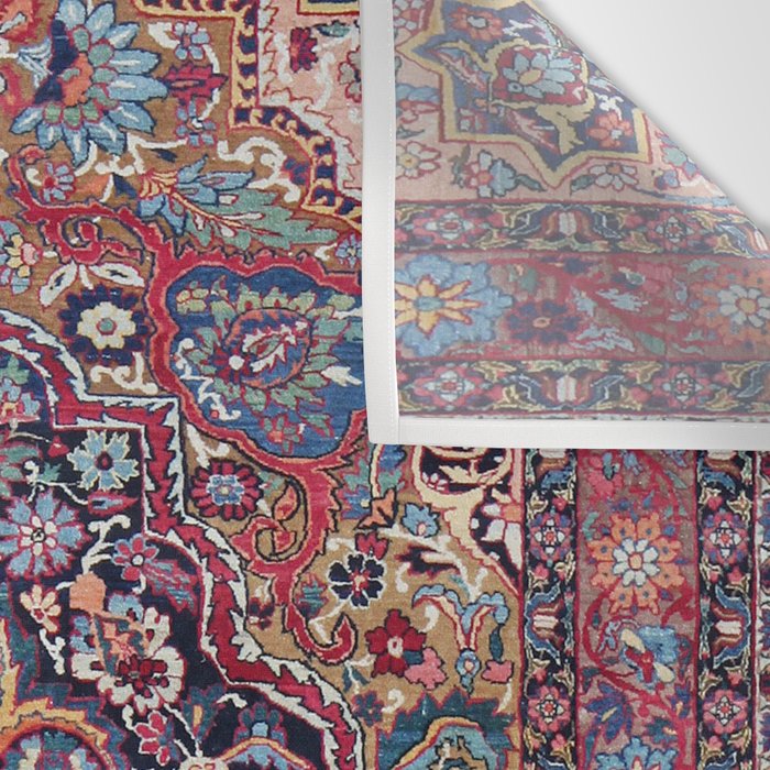 Antique Ornate Plum Spice Persian Kirman Rug Wall Tapestry Gallery Image 3