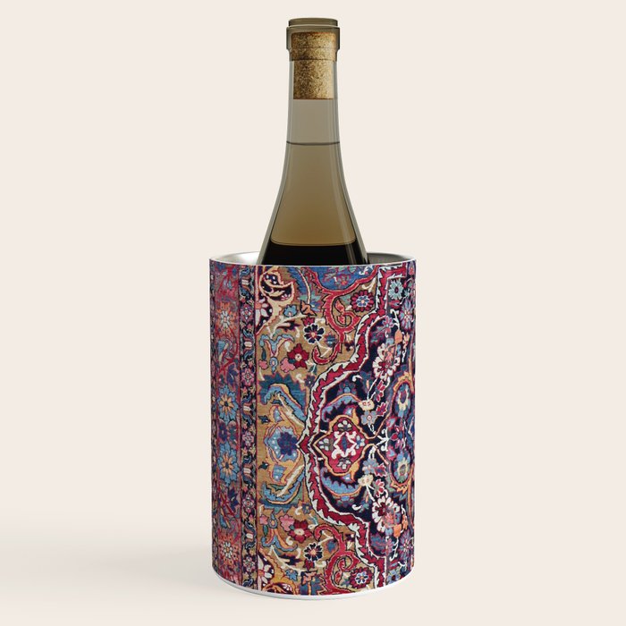 Antique Ornate Plum Spice Persian Kirman Rug Wine Chiller Gallery Image 2