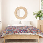 Antique Ornate Plum Spice Persian Kirman Rug Duvet Cover Gallery Image 3