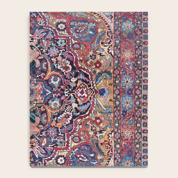 Antique Ornate Plum Spice Persian Kirman Rug Notebook Gallery Image 4