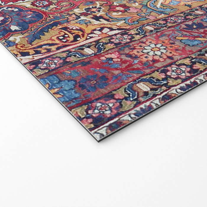 Antique Ornate Plum Spice Persian Kirman Rug Welcome Mat Gallery Image 2