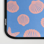 Retro Coastal Shells on Blue Laptop Sleeve Gallery Image 3