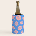 Retro Coastal Shells on Blue Wine Chiller Gallery Image 2