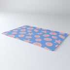 Retro Coastal Shells on Blue Rug Gallery Image 3