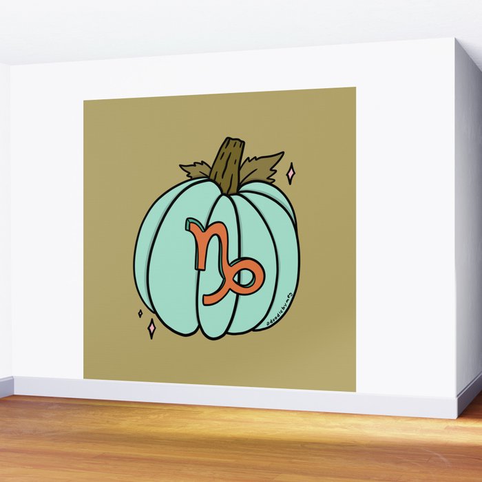 Capricorn Pumpkin Wall Mural Gallery Image 2