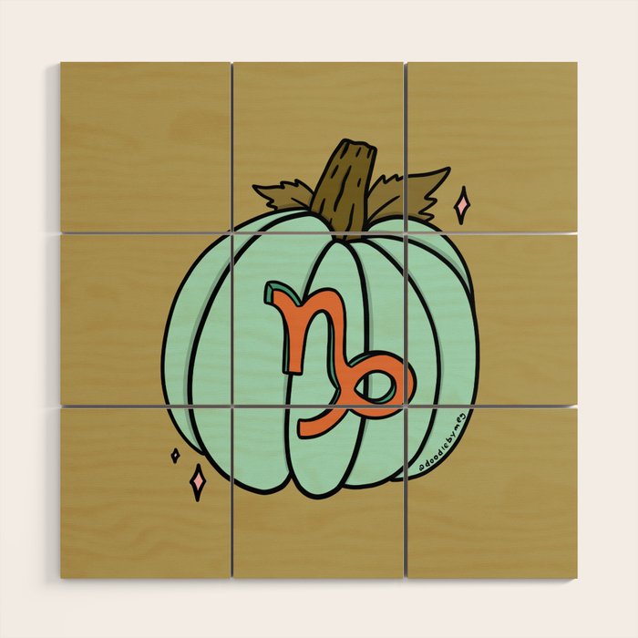 Capricorn Pumpkin Wood Wall Art Gallery Image 1