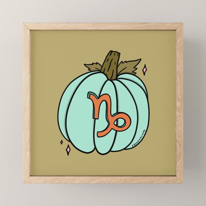 Capricorn Pumpkin Mini Art Print Gallery Image 1
