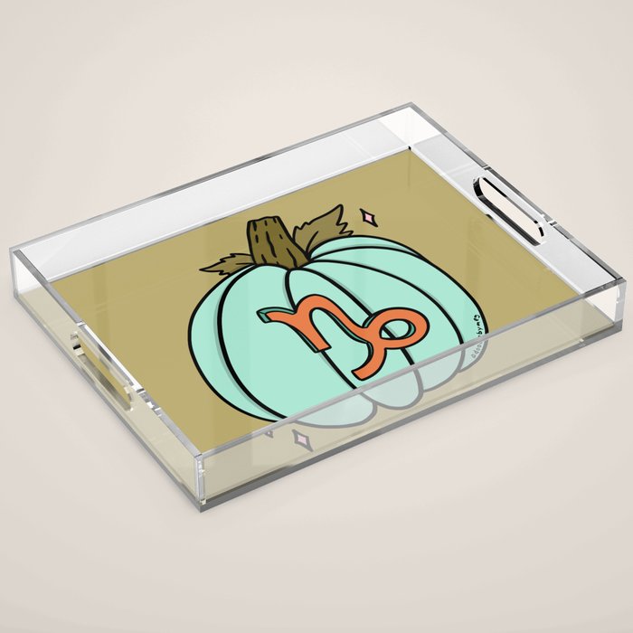Capricorn Pumpkin Acrylic Tray Gallery Image 1