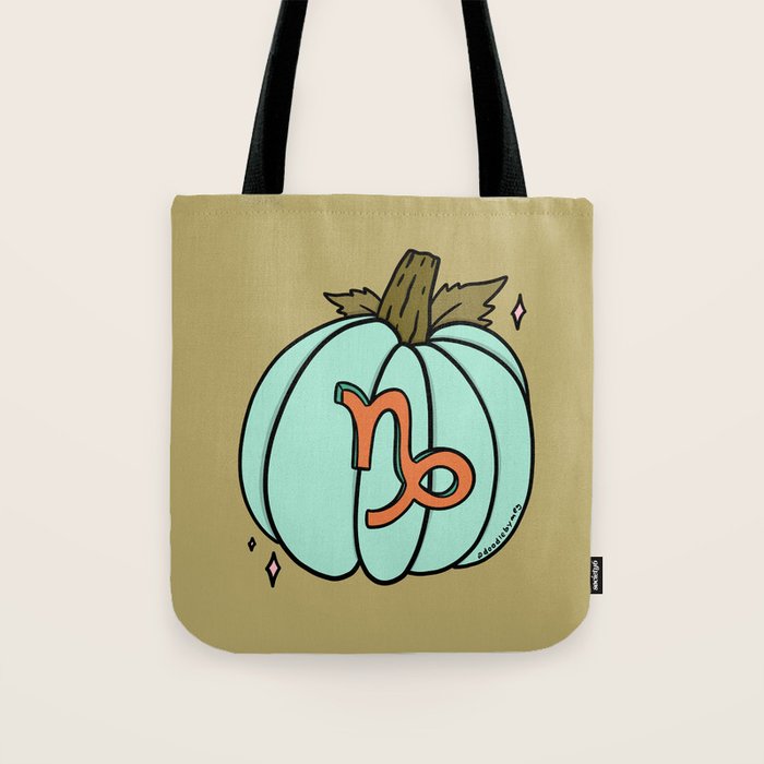Capricorn Pumpkin Tote Bag Gallery Image 1