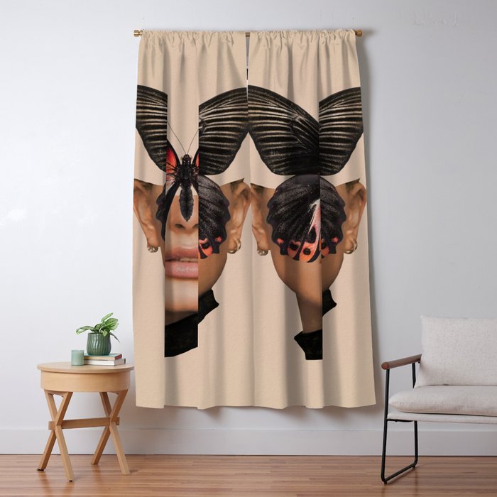 BLACK BUTTERFLY 3 Window Curtain Gallery Image 1