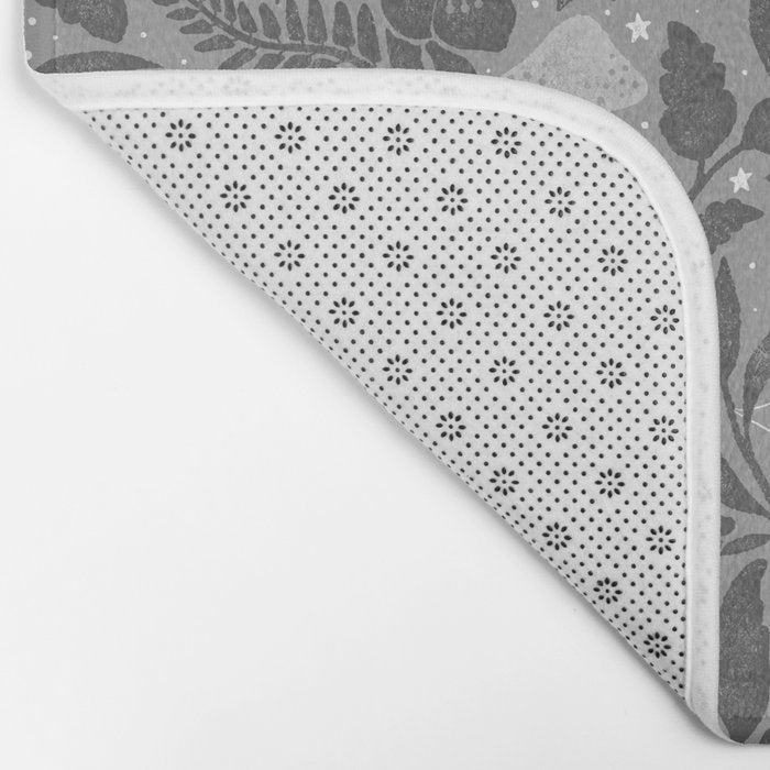 Mysterious Garden - Grayscale  Bath Mat Gallery Image 2