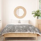 Mysterious Garden - Grayscale  Duvet Cover Gallery Image 3