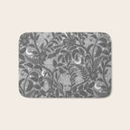 Mysterious Garden - Grayscale  Bath Mat Gallery Image 1
