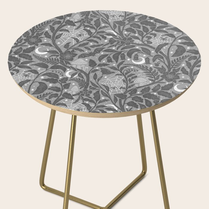 Mysterious Garden - Grayscale  Side Table Gallery Image 2