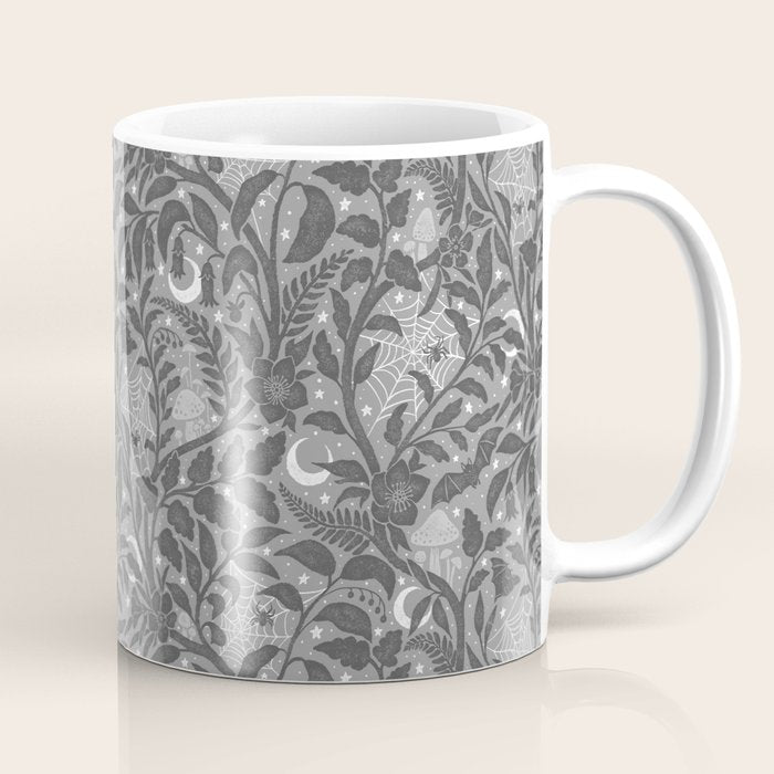 Mysterious Garden - Grayscale  Coffee Mug Gallery Image 1