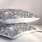Mysterious Garden - Grayscale  Pillow Sham Gallery Image 3