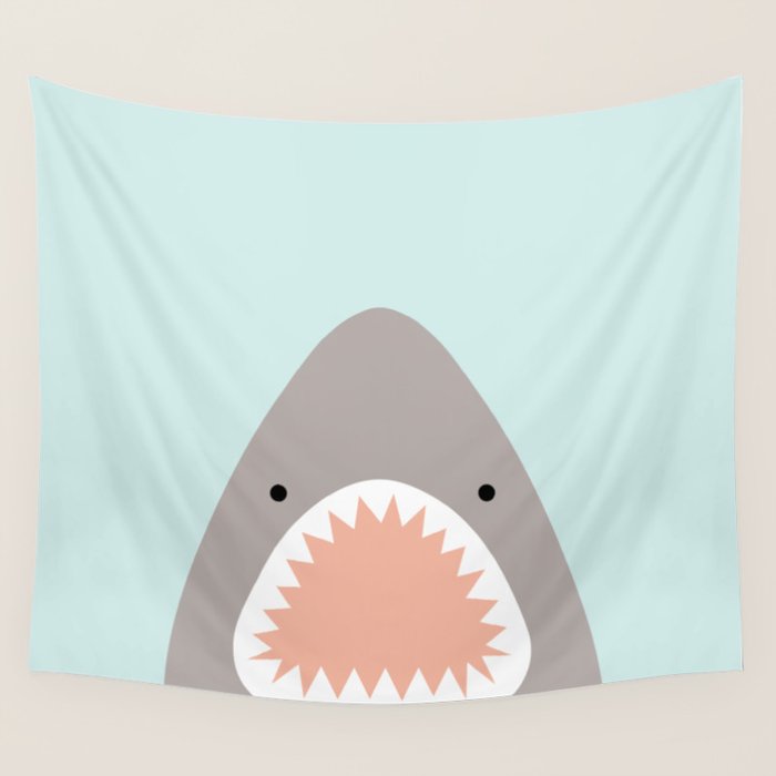 shark attack Wall Tapestry Gallery Image 4