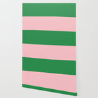 Pink and Green Narrow Stripe Pattern Wallpaper Gallery Image 2
