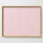 Light Pink and White Vertical Stripe Pattern for Refined Interior Design Serving Tray Gallery Image 1