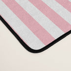 Light Pink and White Vertical Stripe Pattern for Refined Interior Design Desk Mat Gallery Image 4