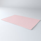 Light Pink and White Vertical Stripe Pattern for Refined Interior Design Rug Gallery Image 3
