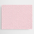 Light Pink and White Vertical Stripe Pattern for Refined Interior Design Jigsaw Puzzle Gallery Image 1