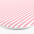 Light Pink and White Vertical Stripe Pattern for Refined Interior Design Bath Mat Gallery Image 3
