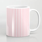 Light Pink and White Vertical Stripe Pattern for Refined Interior Design Coffee Mug Gallery Image 1
