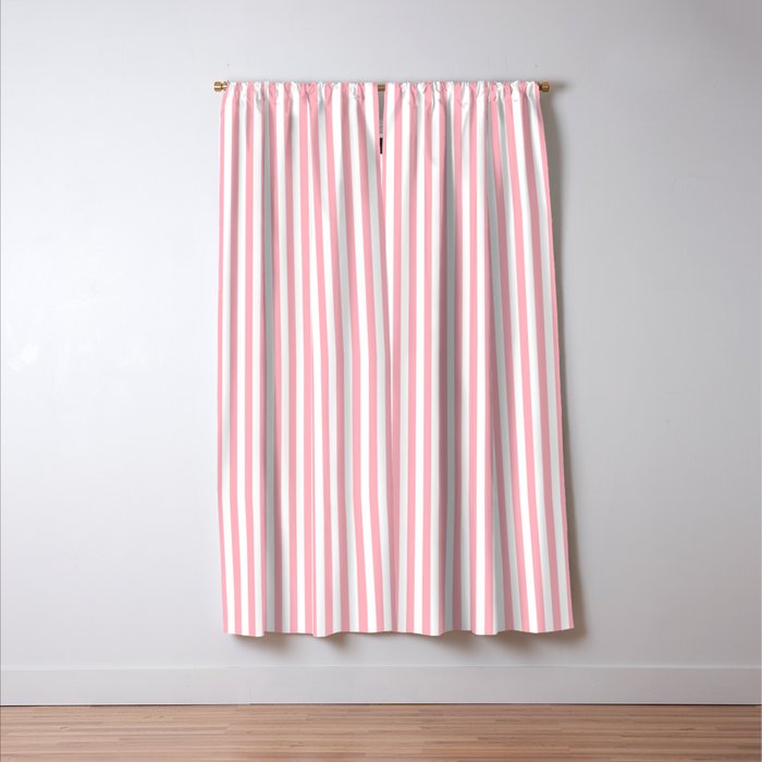 Light Pink and White Vertical Stripe Pattern for Refined Interior Design Window Curtain Gallery Image 3