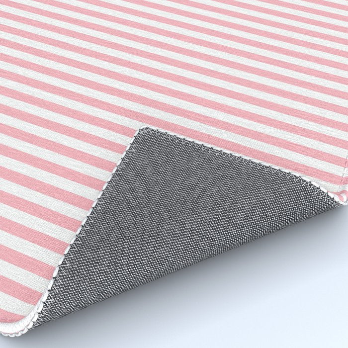 Light Pink and White Vertical Stripe Pattern for Refined Interior Design Rug Gallery Image 4