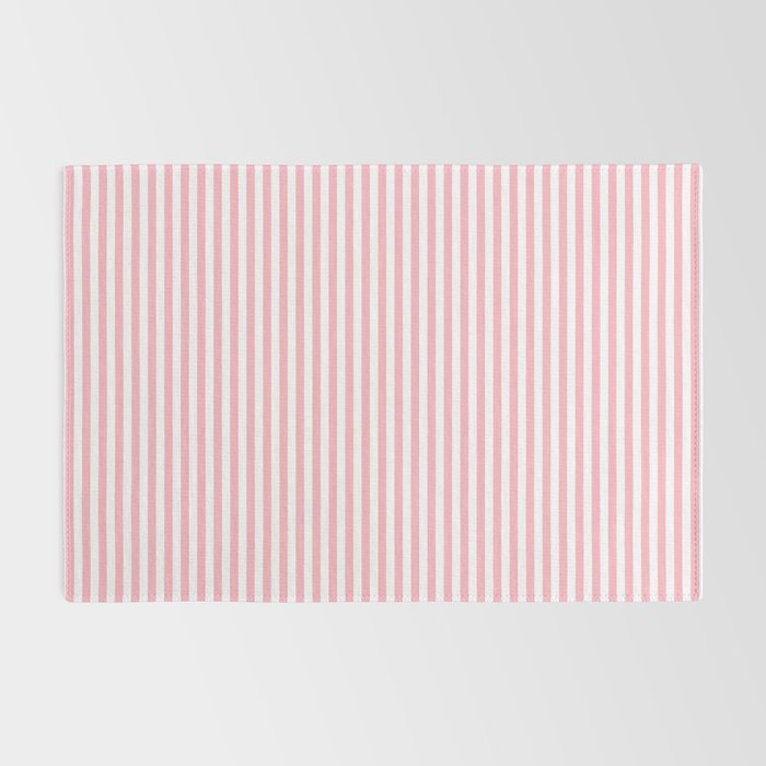 Light Pink and White Vertical Stripe Pattern for Refined Interior Design Rug Gallery Image 2