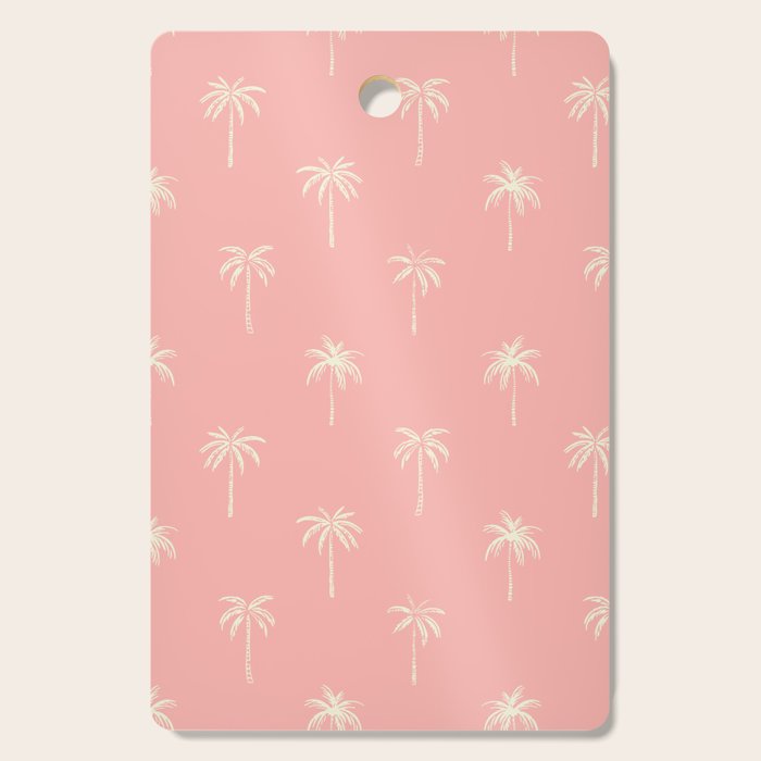 Vintage palm tree beach doodle pattern Cutting Board Gallery Image 1