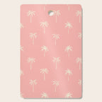 Vintage palm tree beach doodle pattern Cutting Board Gallery Image 1