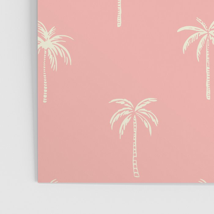Vintage palm tree beach doodle pattern Poster Gallery Image 3