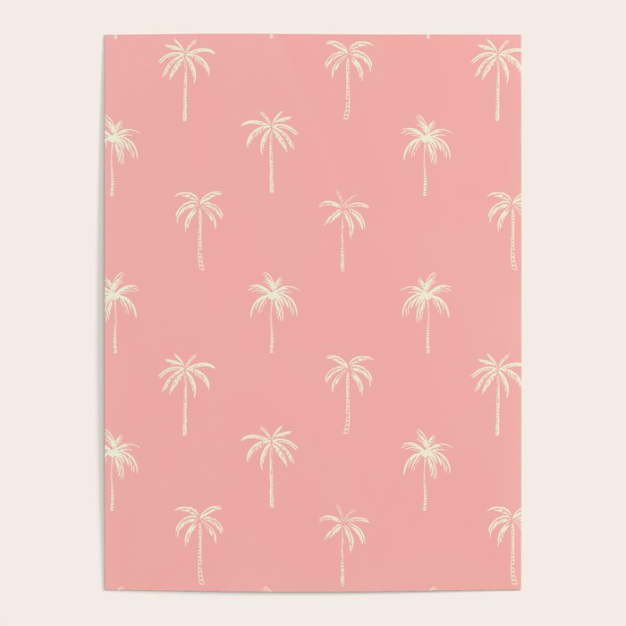 Vintage palm tree beach doodle pattern Poster Gallery Image 4