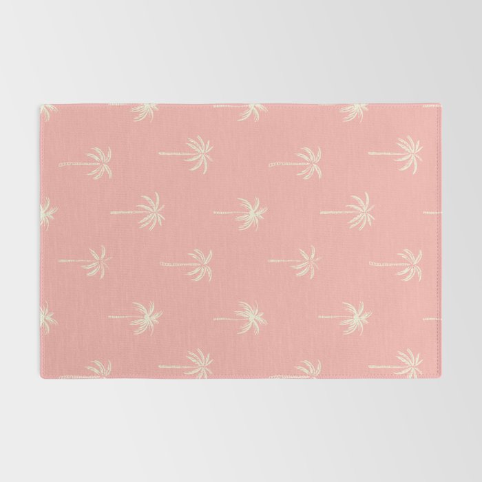 Vintage palm tree beach doodle pattern Rug Gallery Image 2