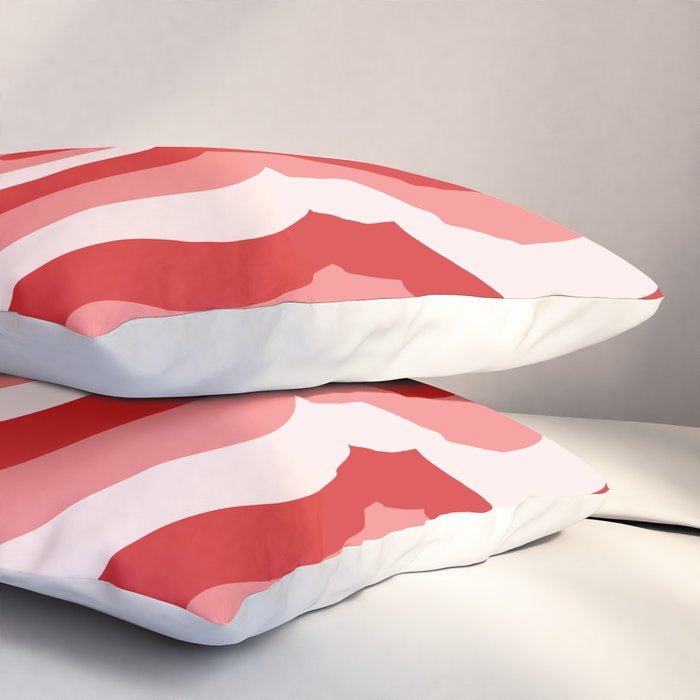 Retro 70s Butterfly in Red Pillow Sham Gallery Image 3