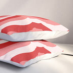 Retro 70s Butterfly in Red Pillow Sham Gallery Image 3