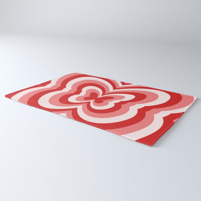 Retro 70s Butterfly in Red Rug Gallery Image 3