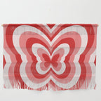 Retro 70s Butterfly in Red Wall Hanging Gallery Image 1